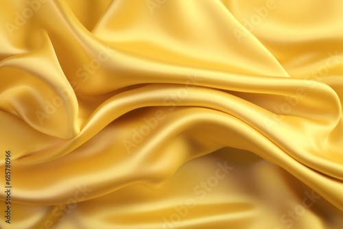 Gold satin, linen textiles, jeans fabric curves wave lines background texture for web design , banner , business concept. Generative AI
