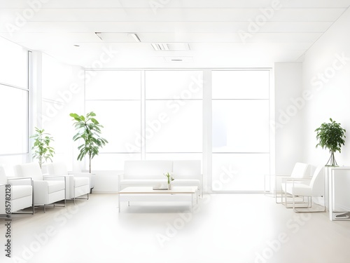 modern living room with white furniture