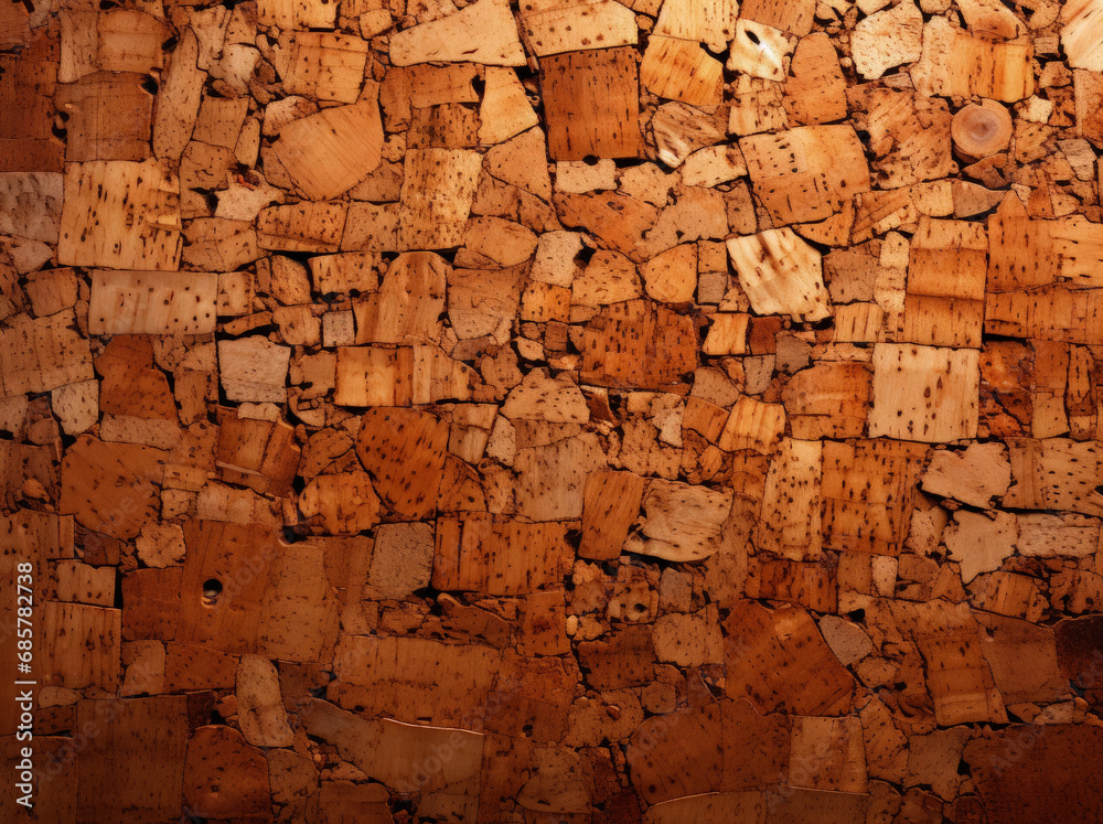 Close-Knit Textures: Exploring the Richness of Brown Cork - Generative AI Close-Knit Textures: Exploring the Richness of Brown Cork - Generative AI