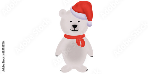 Happy New Year and Merry Christmas.Bear isolated  template  poster  banner.