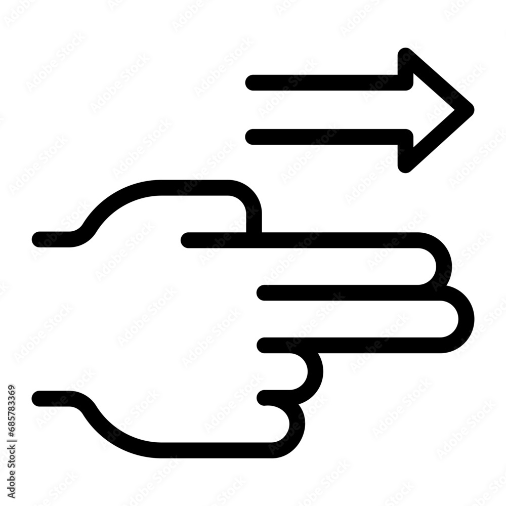 right arrow line icon