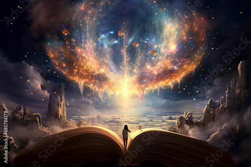 A magical book destroy the magical sky