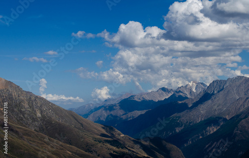 mountains and clouds