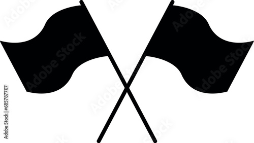 color guard black crossed flags eps vector file 