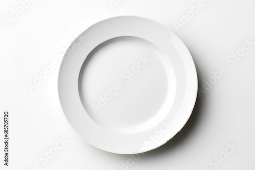 White plate isolate on white background