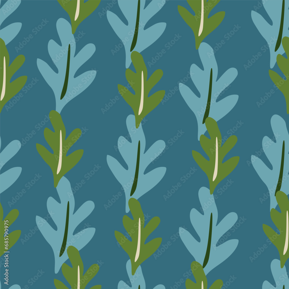 Fototapeta premium Elegant seamless leaves pattern.