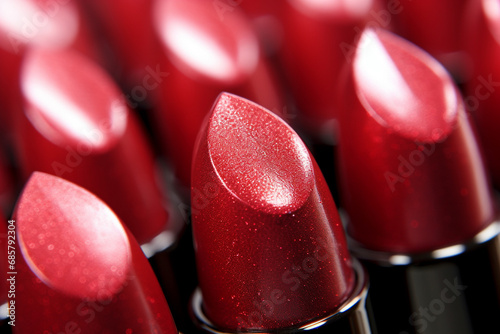 Lipstick line close up macro
