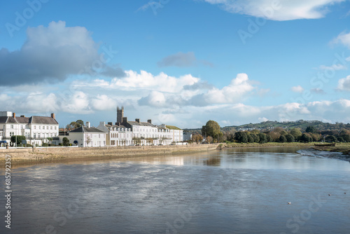 The town of Barnstaple and River Taw in North Devon. photo