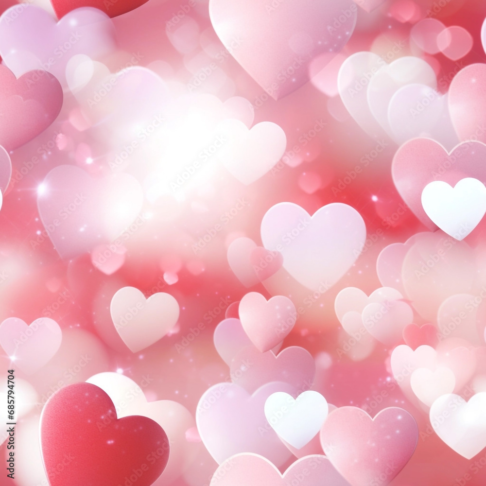 Valentine Day Seamless Valentines Heart Background