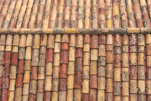 Close up Of Roof Tiles Of The Cathedral Of Monreale Near Palermo in The South of Italy