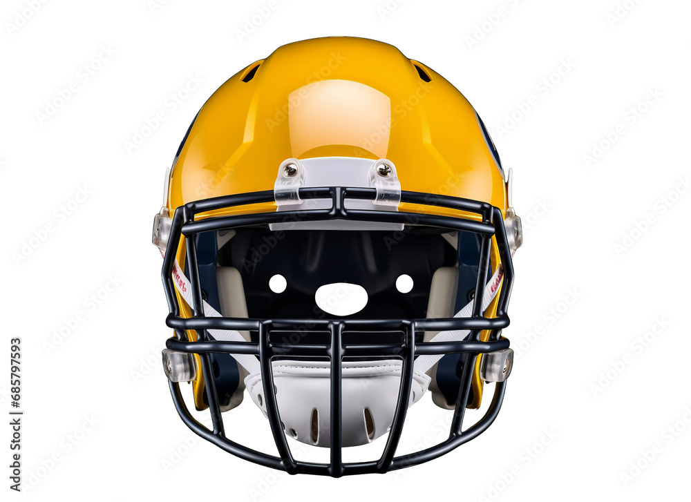 Fototapeta premium American football helmet on transparent background. Generative AI.