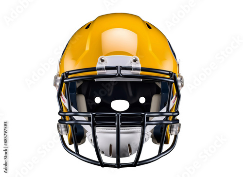 American football helmet on transparent background. Generative AI.