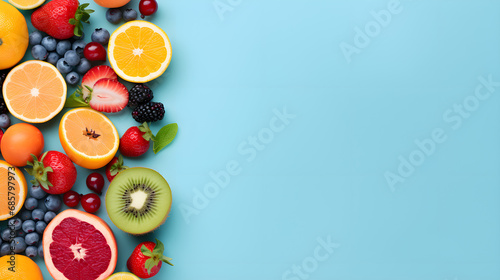 Fruits on isolated background