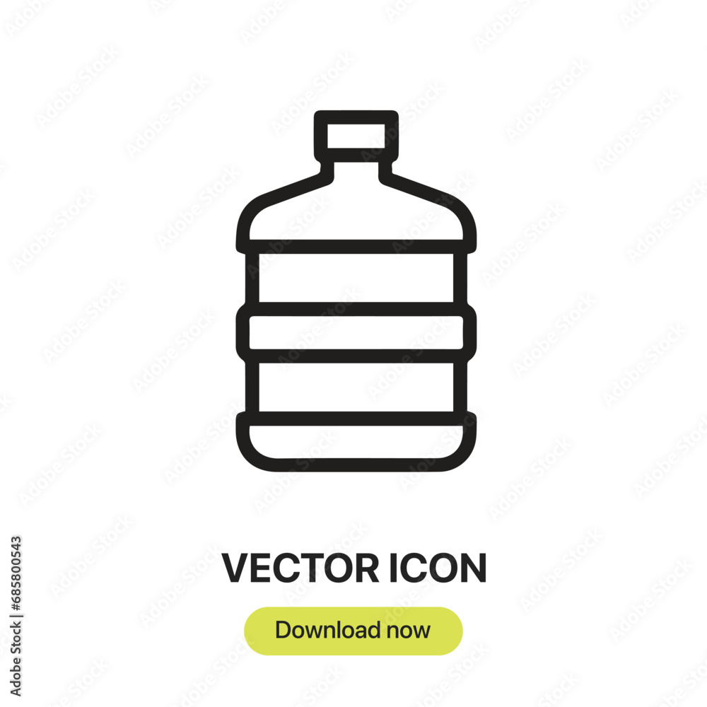 Gallon icon vector. Linear-style sign for mobile concept and web design. Gallon symbol illustration. Pixel vector graphics - Vector. Gallon icon vector. Linear-style sign for mobile concept and web design. Gallon symbol illustration. Pixel vector graphics - Vector.
