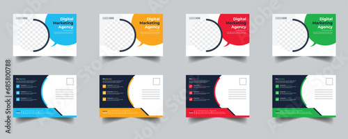 Modern Creative Corporate Post Card Template, Vector Template for Opening Invitation Editable, Professional Business Postcard Design, Event Card Design, Invitation Design, Direct Mail EDDM Template