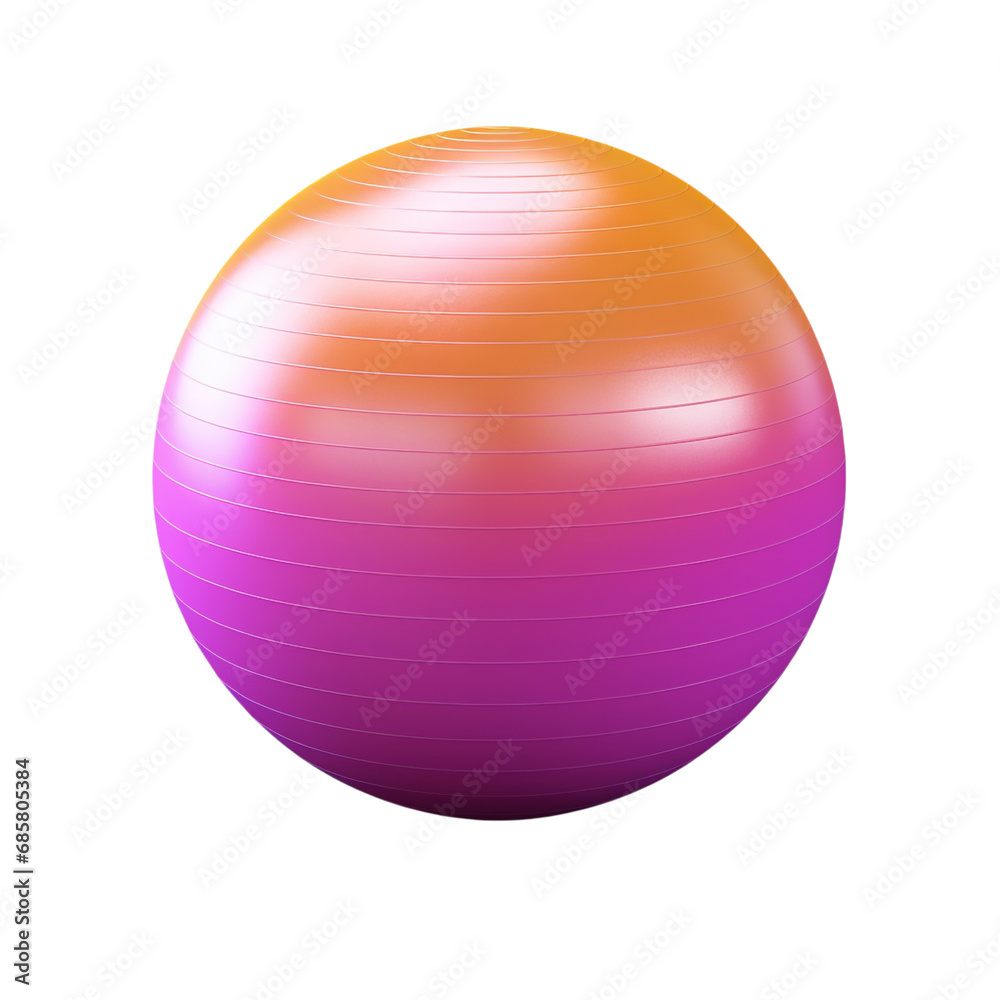 Gradient Orange and Pink Stability Yoga Gym Ball isolated on white transparent background, PNG Gradient Orange and Pink Stability Yoga Gym Ball isolated on white transparent background, PNG