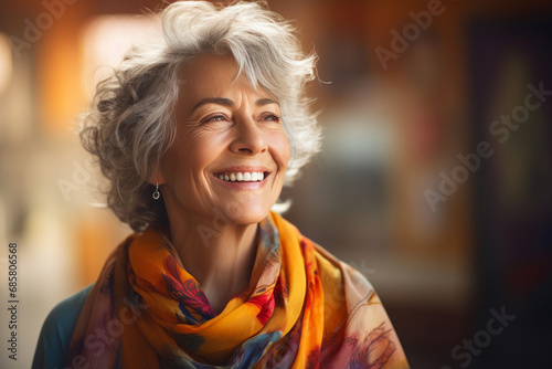 Radiant Mature Woman Enjoying Life