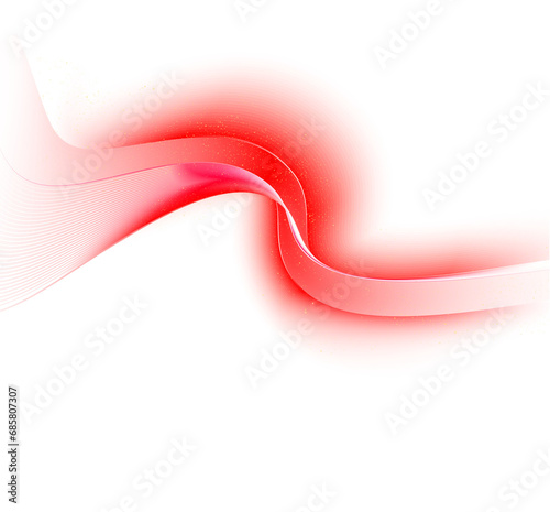 abstract red wave transparent background