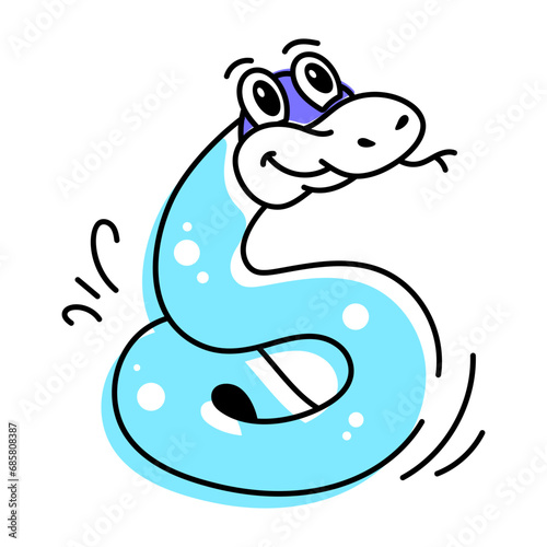 Pack of Wild Snakes Hand Drawn Icons 

