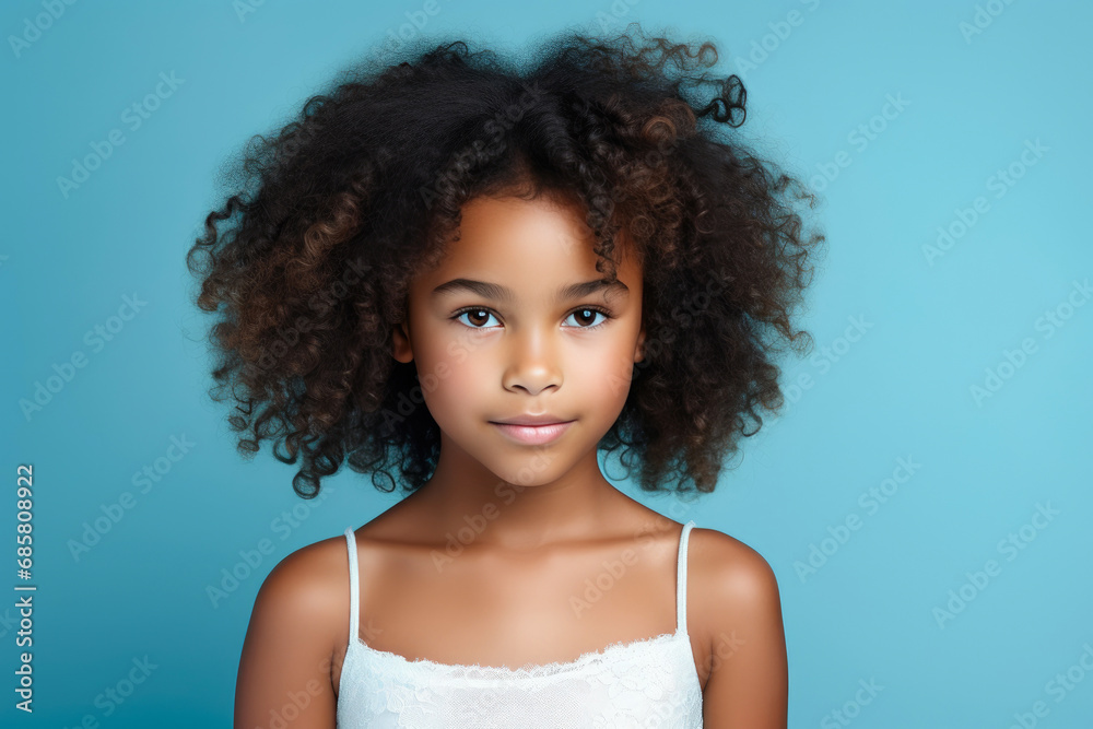 Graceful African American Beauty in Baby Blue Graceful African American Beauty in Baby Blue