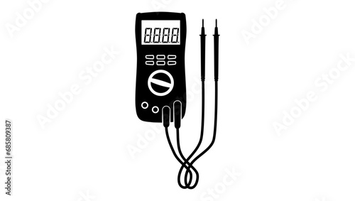 Digital Multimeter, Digital Multimeter, black isolated silhouette