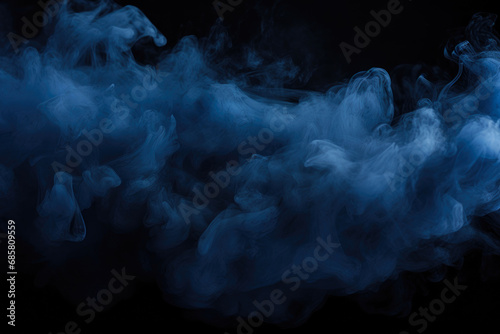 Ethereal Blue Haze Over Black Marble