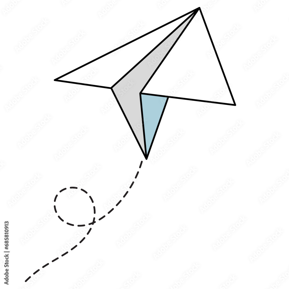 paper plane flying