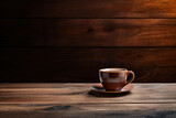 Aesthetic Delight: Coffee Cup on Textured Wood