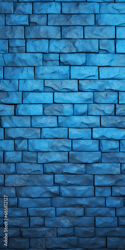 High detail blue brick wall pattern