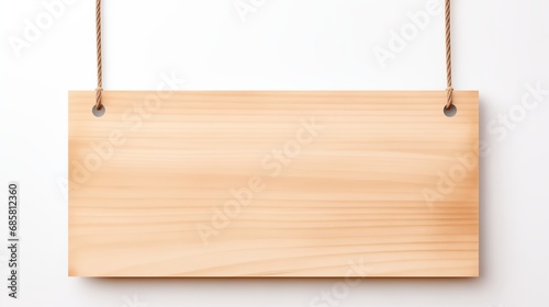 empty wood sign on a white background