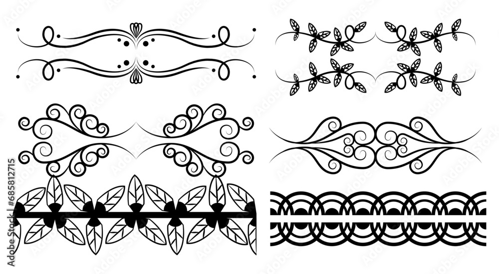 Decorative ribbon emblems cartoon