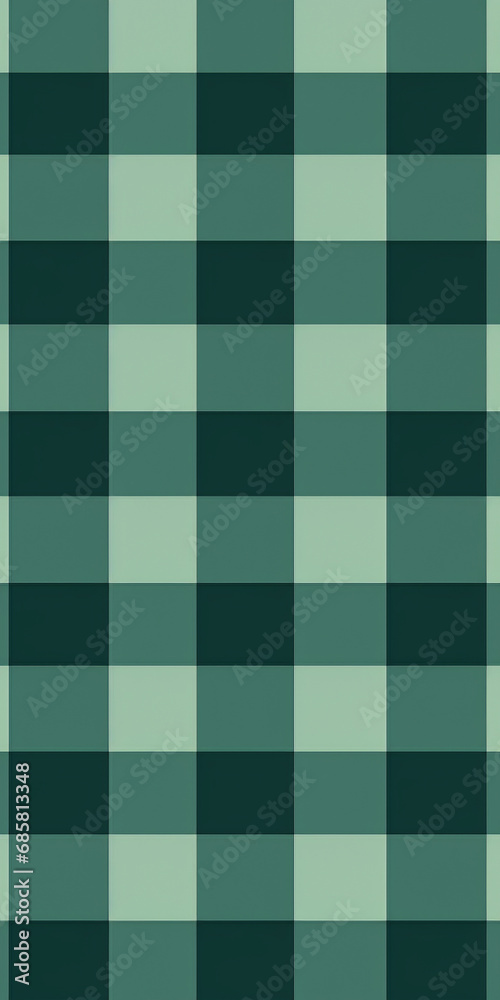 Checkered pattern in shades of green with a soft textile texture Checkered pattern in shades of green with a soft textile texture