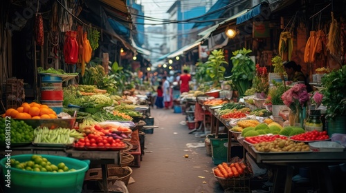 Traditional vegetable market © Muamanah