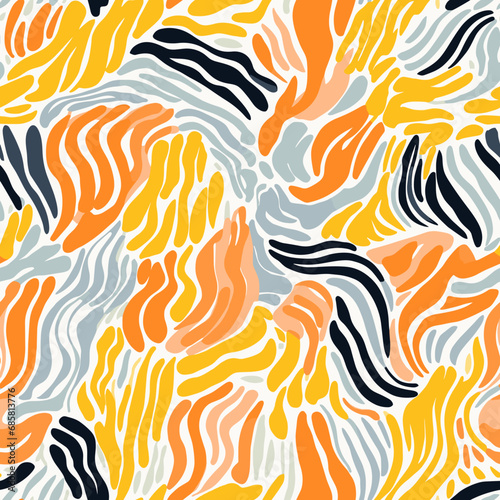 Seamless pattern of fire, coral