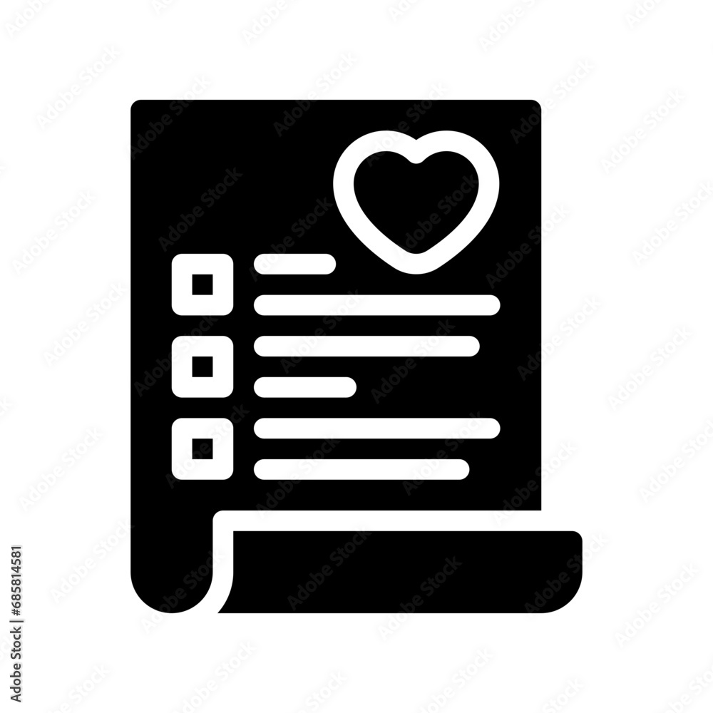 wedding planning glyph icon