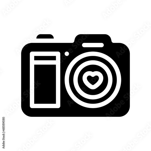 photo camera glyph icon