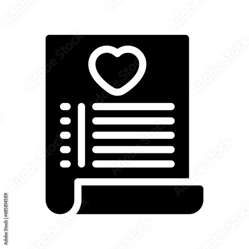 wedding vows glyph icon