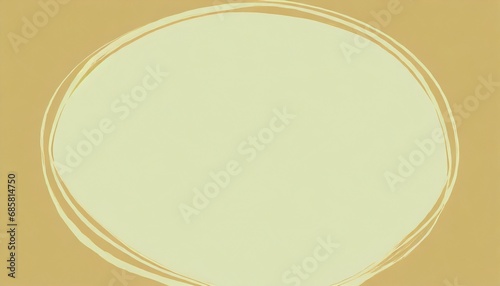 Sfondo banner a tinta unita giallo con ovale vuoto centrale generato con ai