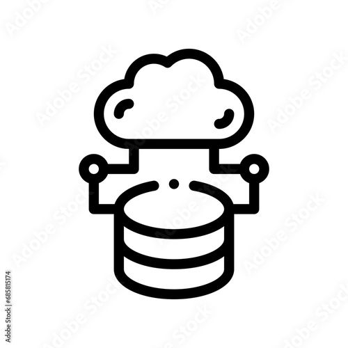 cloud computing line icon photo