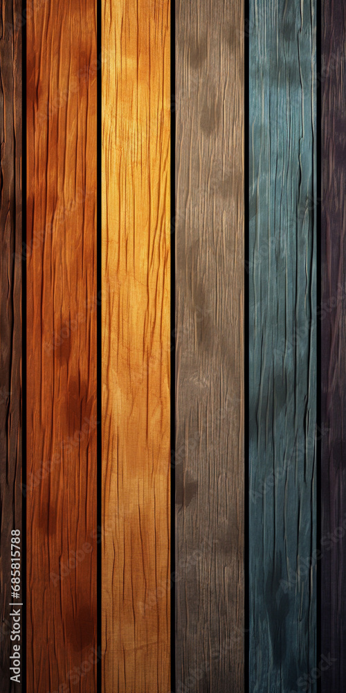 Obraz premium Vertical wooden planks in varying colors