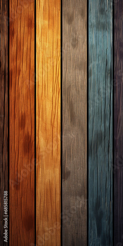 Vertical wooden planks in varying colors