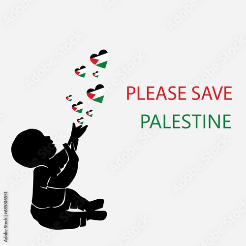 PLEASE SAVE PALESTINE FLYWER DESIGN