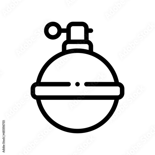 hand grenade line icon