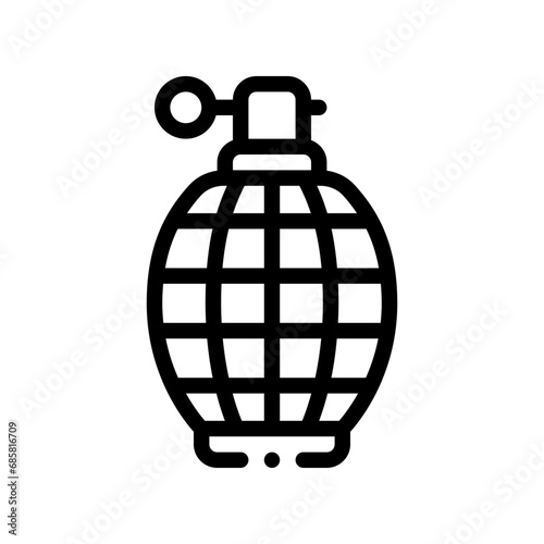 hand grenade line icon