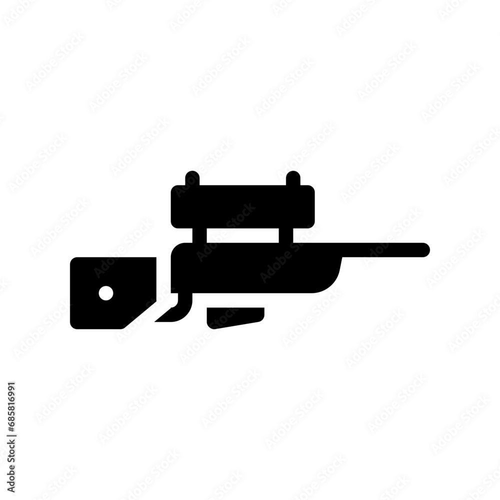 sniper rifle glyph icon