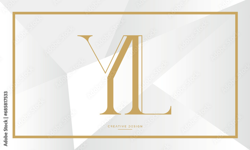 YL or LY alphabet letters logo monogram YL or LY alphabet letters logo monogram