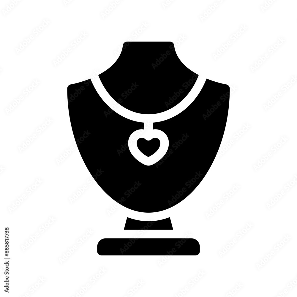 necklace glyph icon