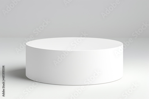 White round empty table on white wall background, mockup concept suitable for presentations such as product or product display.
abstract