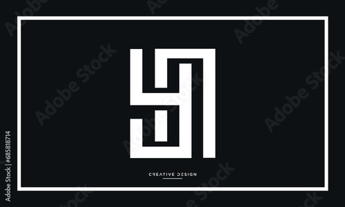 Alphabet letters icon logo YN or NY