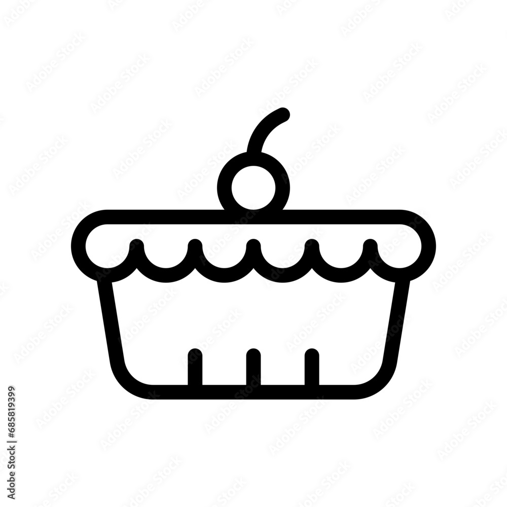 cupcake line icon cupcake line icon